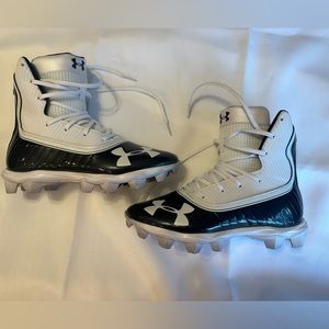 Under Armour Boys Highlight Black & White Football Cleats Size 5.5
